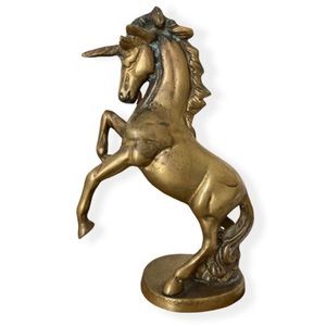 Vintage brass unicorn